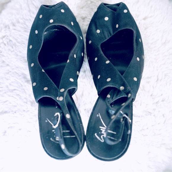 Giuseppe Zanotti black white Polka dot heels- Size 40 - Picture 4 of 8